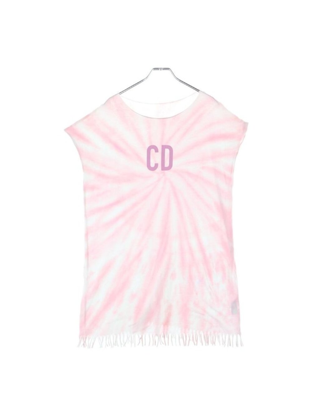 Dior Logo Tie Dye Sleeveless Shirt Top Pink